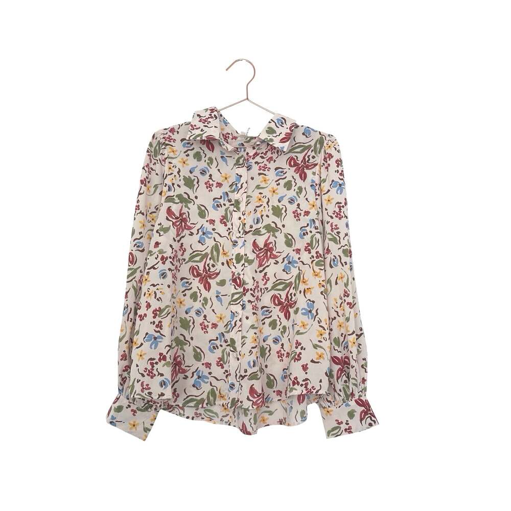 Entro floral button up blouse size medium